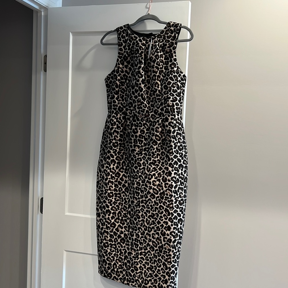Brand New - Anthropologie - Leopard print jacquard dress